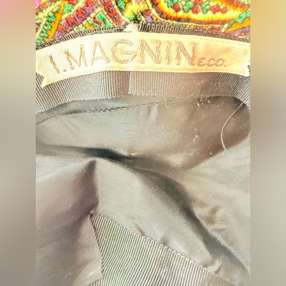 Colorful Vintage Paisley Embellished Beret - Picture 3 of 3